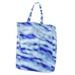 Blue Waves Abstract Series No10 Giant Grocery Tote by DimitriosArt