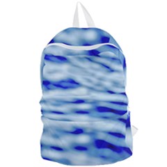 Blue Waves Abstract Series No10 Foldable Lightweight Backpack by DimitriosArt