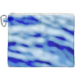 Blue Waves Abstract Series No10 Canvas Cosmetic Bag (xxxl) by DimitriosArt