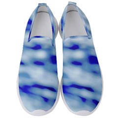 Blue Waves Abstract Series No10 Men s Slip On Sneakers by DimitriosArt