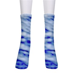 Blue Waves Abstract Series No10 Men s Crew Socks by DimitriosArt