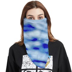 Blue Waves Abstract Series No10 Face Covering Bandana (triangle) by DimitriosArt