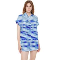 Blue Waves Abstract Series No10 Chiffon Lounge Set by DimitriosArt