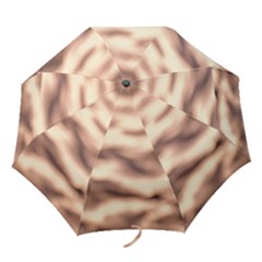 Pink  Waves Abstract Series No6 Folding Umbrellas by DimitriosArt