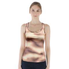 Pink  Waves Abstract Series No6 Racer Back Sports Top by DimitriosArt