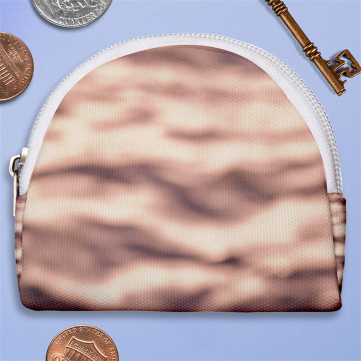 Pink  Waves Abstract Series No6 Horseshoe Style Canvas Pouch