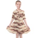 Pink  Waves Abstract Series No6 Kids  All Frills Chiffon Dress View1