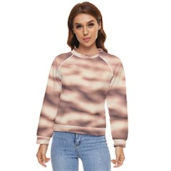 Pink  Waves Abstract Series No6 Women s Long Sleeve Raglan Tee