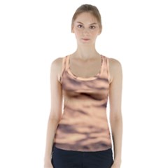 Pink  Waves Abstract Series No5 Racer Back Sports Top by DimitriosArt