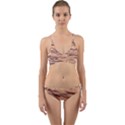 Pink  Waves Abstract Series No5 Wrap Around Bikini Set View1