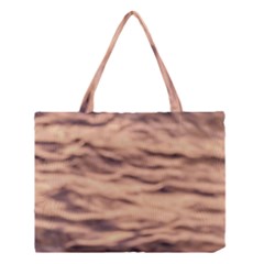 Pink  Waves Abstract Series No5 Medium Tote Bag by DimitriosArt