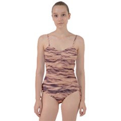 Pink  Waves Abstract Series No5 Sweetheart Tankini Set by DimitriosArt