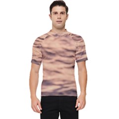 Pink  Waves Abstract Series No5 Men s Short Sleeve Rash Guard by DimitriosArt