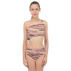 Pink  Waves Abstract Series No5 Spliced Up Two Piece Swimsuit by DimitriosArt