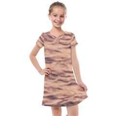 Pink  Waves Abstract Series No5 Kids  Cross Web Dress by DimitriosArt