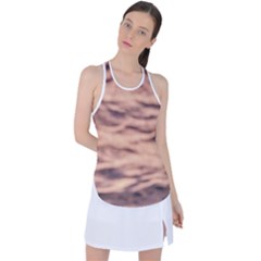 Pink  Waves Abstract Series No5 Racer Back Mesh Tank Top by DimitriosArt