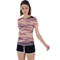 Pink  Waves Abstract Series No5 Back Circle Cutout Sports Tee View1