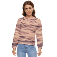 Pink  Waves Abstract Series No5 Women s Long Sleeve Raglan Tee