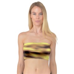 Yellow  Waves Abstract Series No10 Bandeau Top by DimitriosArt