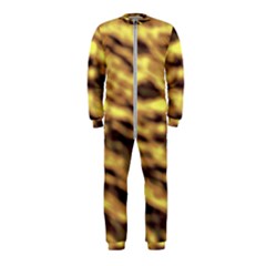 Yellow  Waves Abstract Series No10 Onepiece Jumpsuit (kids) by DimitriosArt