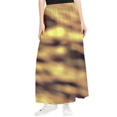 Yellow  Waves Abstract Series No10 Maxi Chiffon Skirt by DimitriosArt