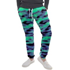 Green  Waves Abstract Series No6 Men s Jogger Sweatpants by DimitriosArt