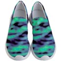 Green  Waves Abstract Series No6 Women s Lightweight Slip Ons View1