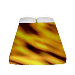 Yellow  Waves Abstract Series No8 Fitted Sheet (full/ Double Size) by DimitriosArt