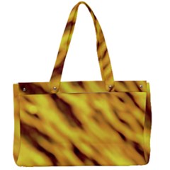 Yellow  Waves Abstract Series No8 Canvas Work Bag by DimitriosArt