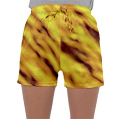 Yellow  Waves Abstract Series No8 Sleepwear Shorts