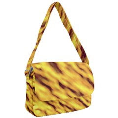 Yellow  Waves Abstract Series No8 Courier Bag by DimitriosArt