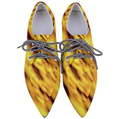 Yellow  Waves Abstract Series No8 Pointed Oxford Shoes by DimitriosArt