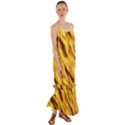 Yellow  Waves Abstract Series No8 Cami Maxi Ruffle Chiffon Dress View1