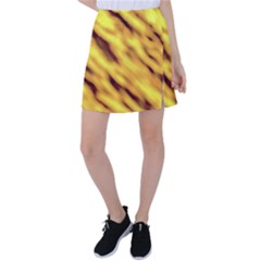 Yellow  Waves Abstract Series No8 Tennis Skirt by DimitriosArt