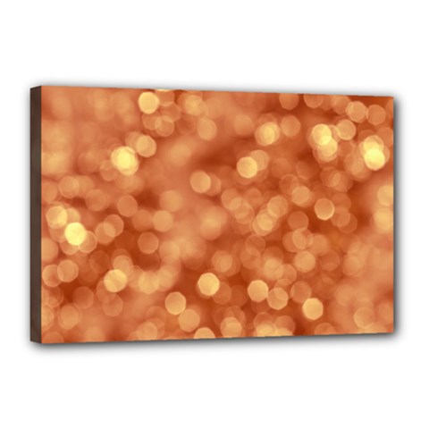 Light Reflections Abstract No7 Peach Canvas 18  X 12  (stretched) by DimitriosArt