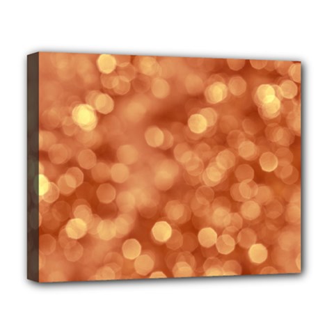 Light Reflections Abstract No7 Peach Deluxe Canvas 20  X 16  (stretched) by DimitriosArt