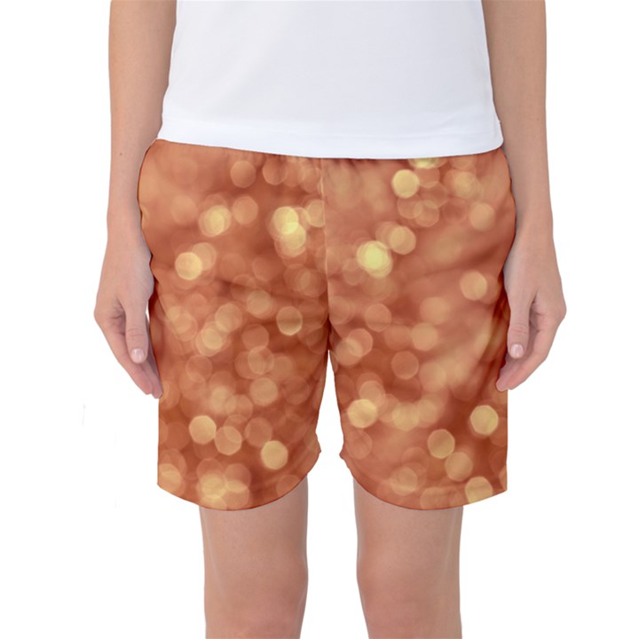 Light Reflections Abstract No7 Peach Women s Basketball Shorts