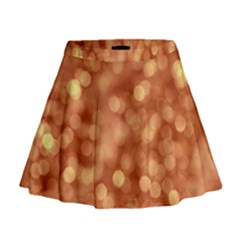 Light Reflections Abstract No7 Peach Mini Flare Skirt by DimitriosArt