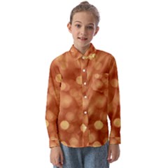 Light Reflections Abstract No7 Peach Kids  Long Sleeve Shirt