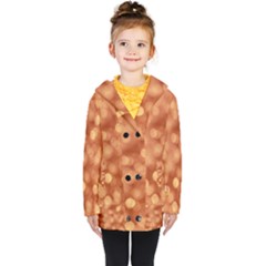 Light Reflections Abstract No7 Peach Kids  Double Breasted Button Coat