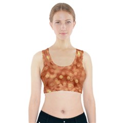 Light Reflections Abstract No7 Peach Sports Bra With Pocket