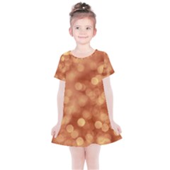 Light Reflections Abstract No7 Peach Kids  Simple Cotton Dress