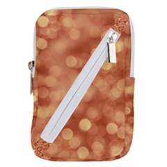 Light Reflections Abstract No7 Peach Belt Pouch Bag (large) by DimitriosArt