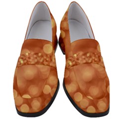 Light Reflections Abstract No7 Peach Women s Chunky Heel Loafers by DimitriosArt