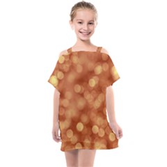 Light Reflections Abstract No7 Peach Kids  One Piece Chiffon Dress by DimitriosArt