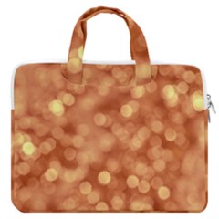 Light Reflections Abstract No7 Peach Macbook Pro Double Pocket Laptop Bag (large)