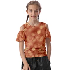 Light Reflections Abstract No7 Peach Kids  Butterfly Cutout Tee