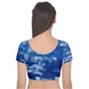 Light Reflections Abstract No2 Velvet Short Sleeve Crop Top  View2