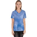 Light Reflections Abstract Women s V-Neck Scrub Top View1