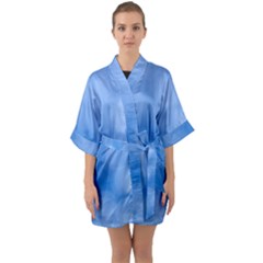 Light Reflections Abstract Half Sleeve Satin Kimono  by DimitriosArt